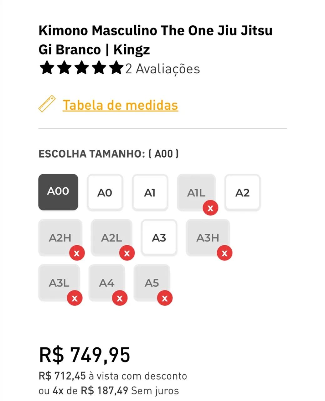 Kimono KINGZ THE ONE A00 - Branco  Jiu Jitsu - Foto 2