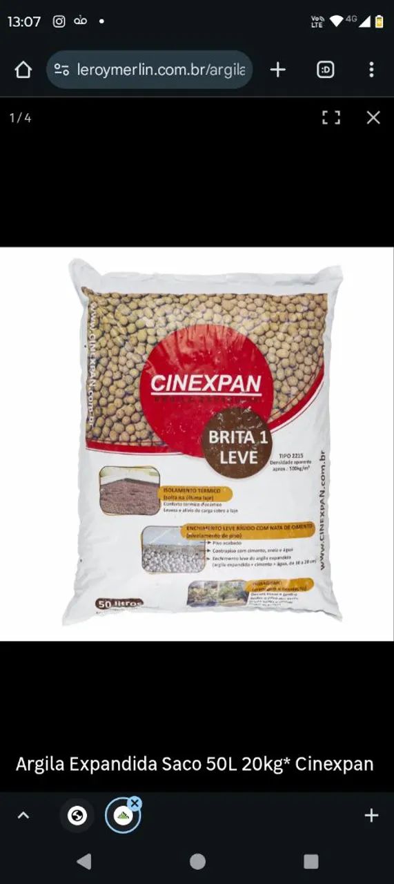 Cinexpan Expanded Clay - 50 Liters64861552372610120