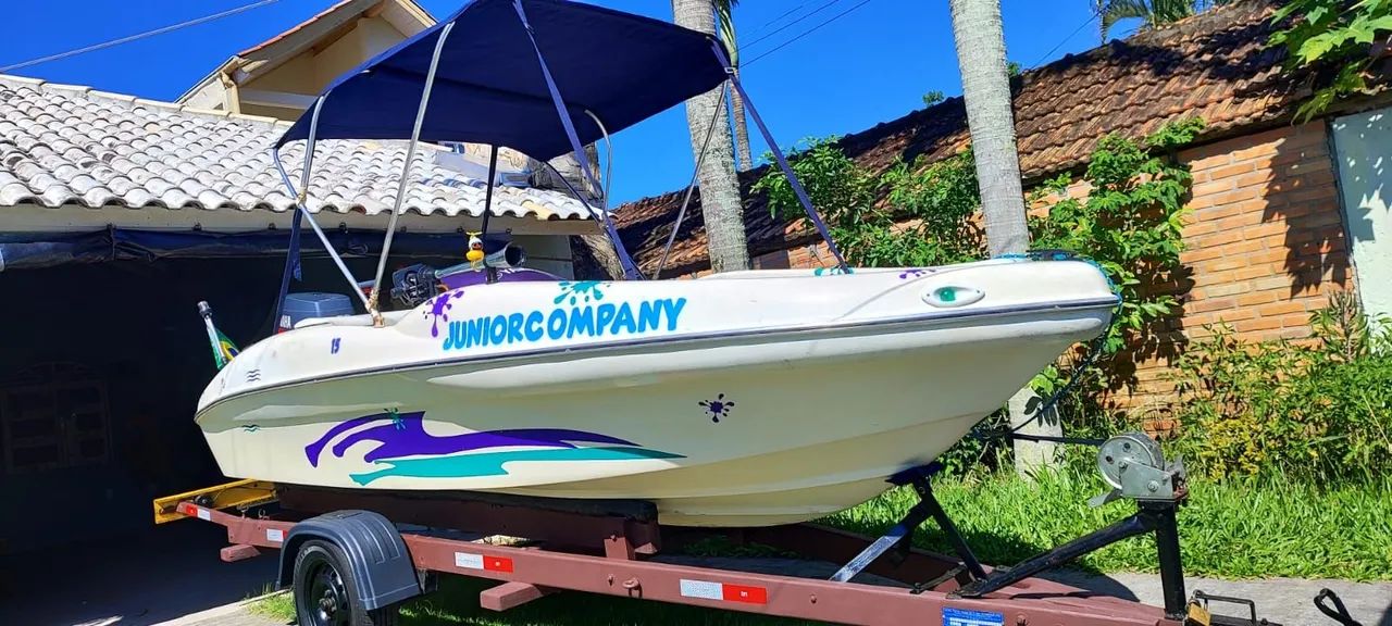 Lancha 15 Pés Focker Twister Motor 50 HP  com Power Trim - Foto 9