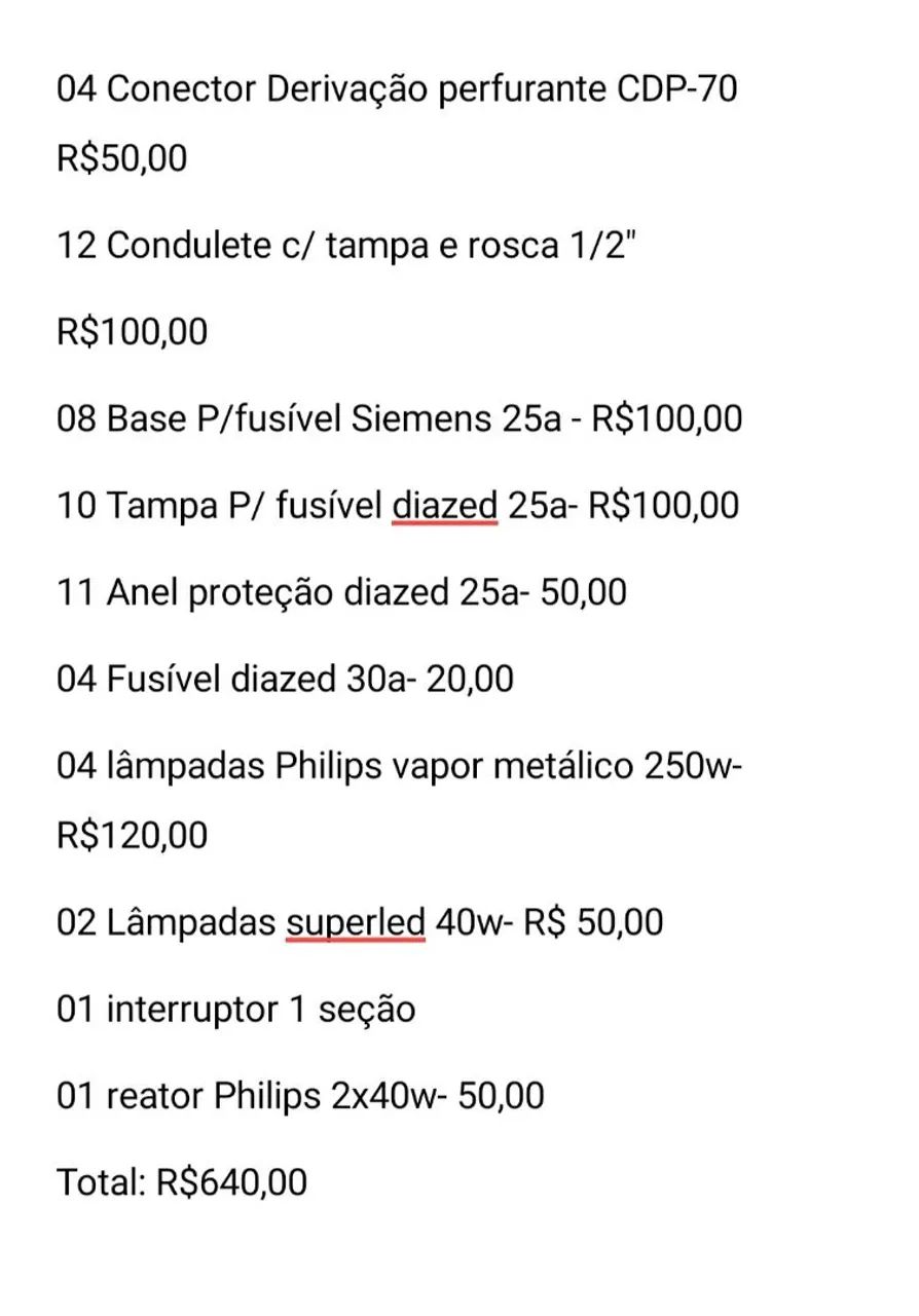 Material eletrico diverso 64728762645763121