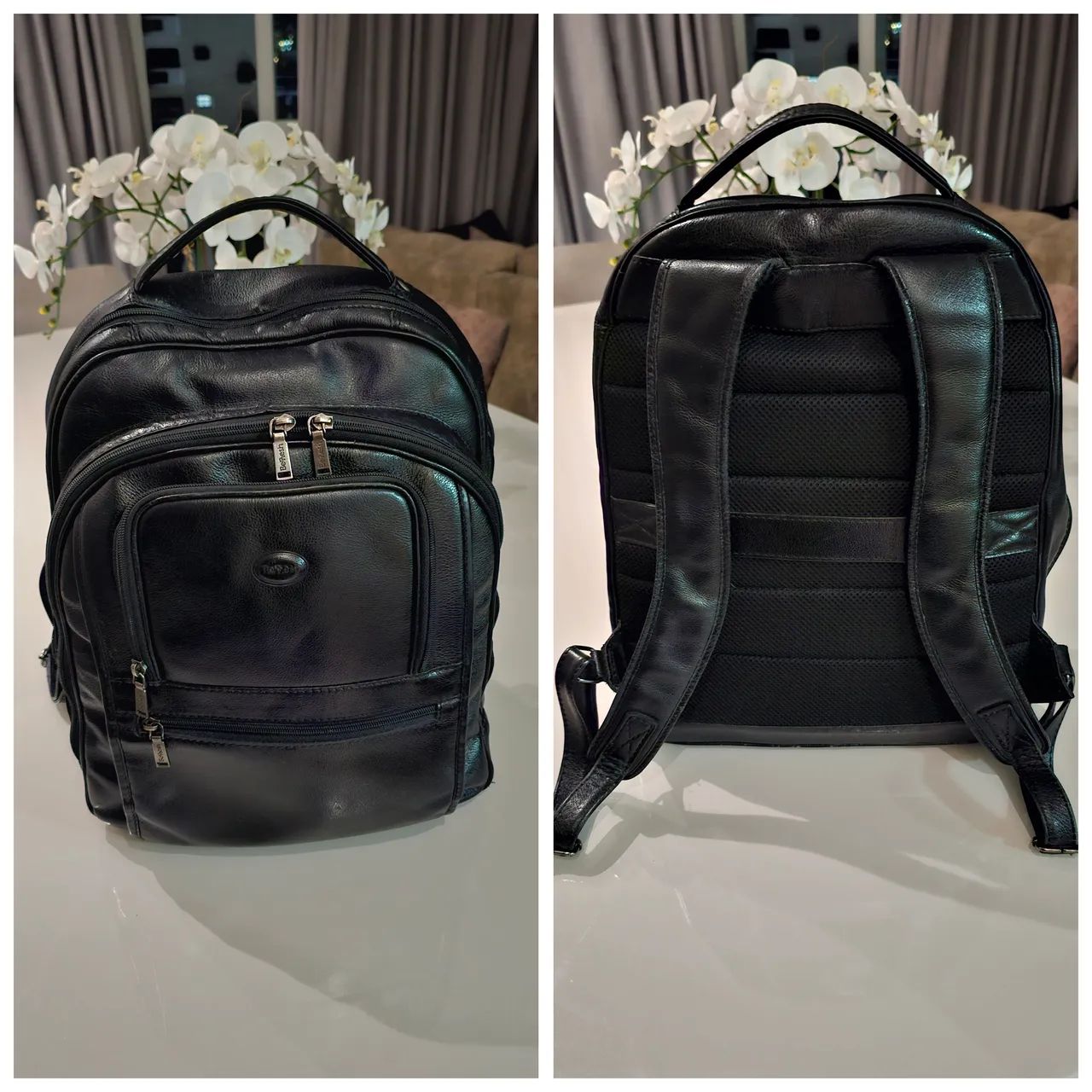 Mochila de Couro Masculina BENNESH  - Foto 3