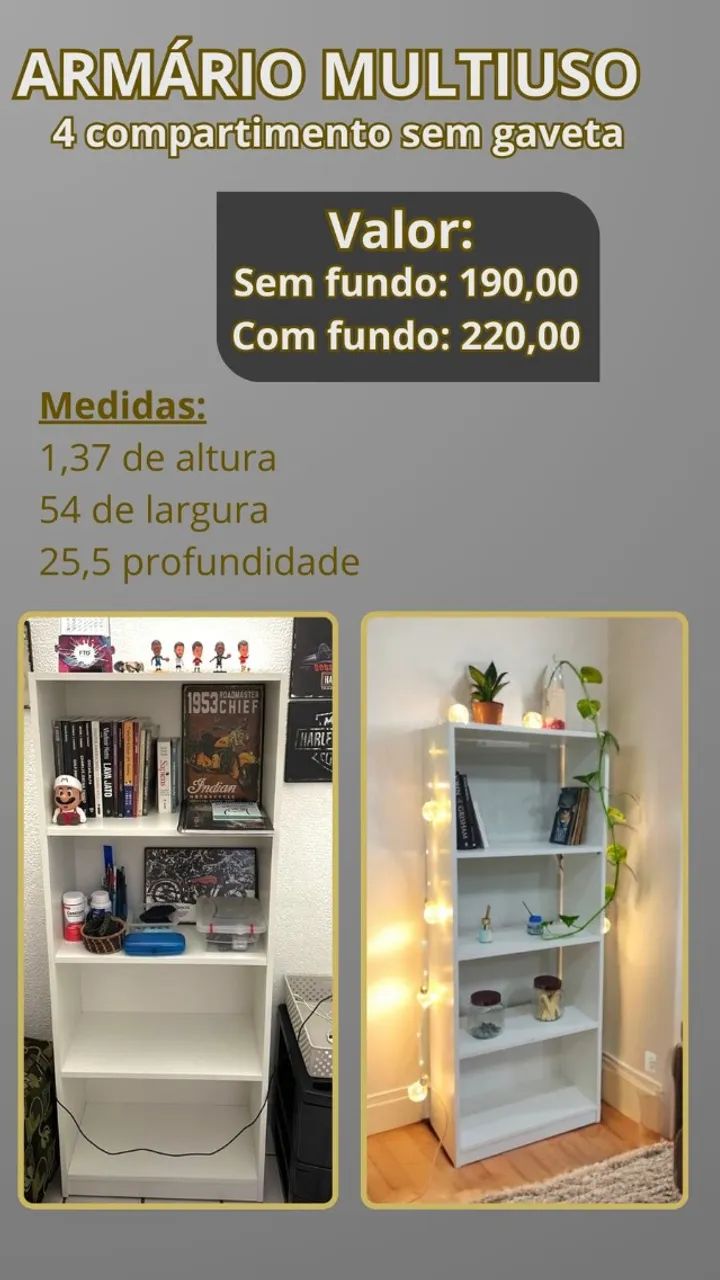 Armário multiuso em mdf 