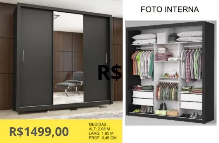 ROUPEIRO PORTAS DE CORRER A PRONTA-ENTREGA - Foto 4