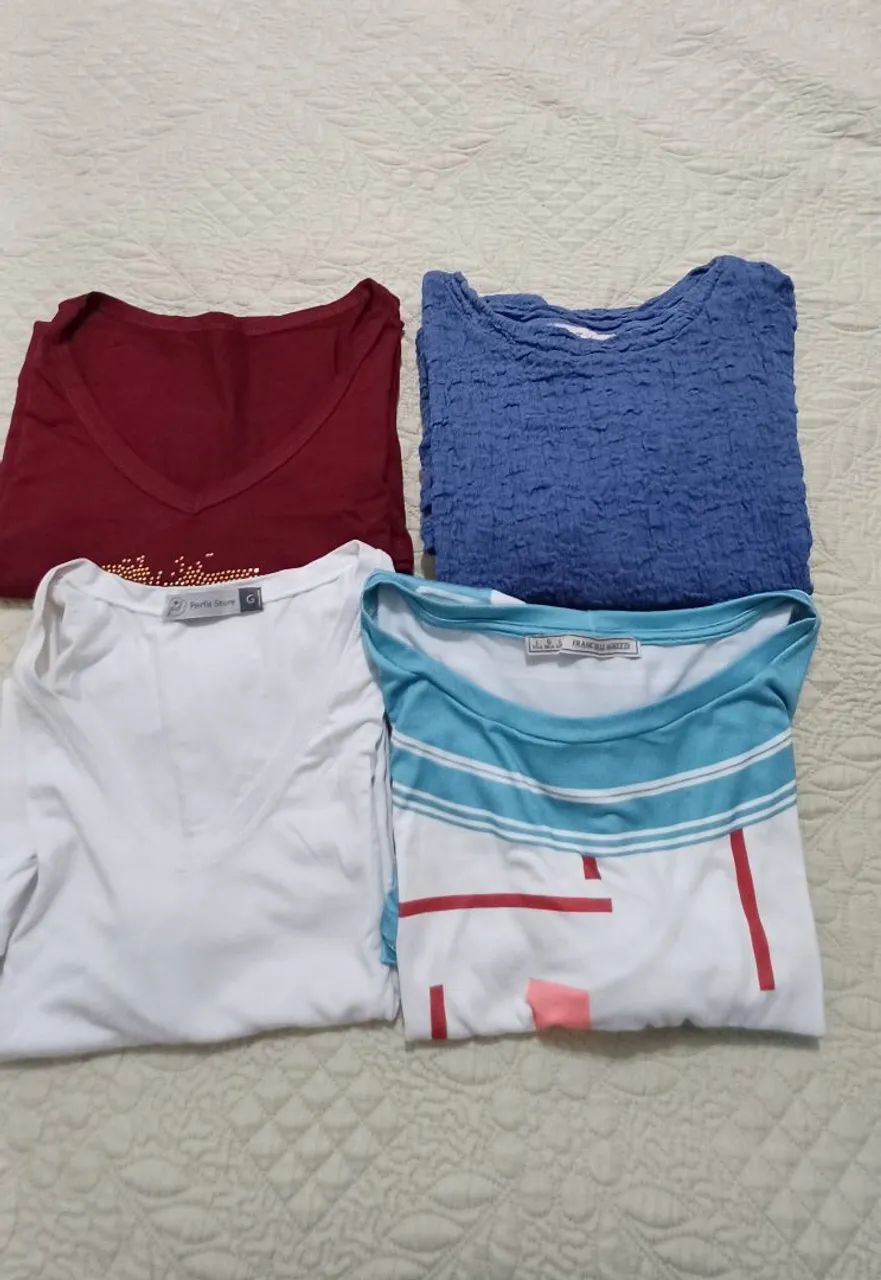 4 Blusas GG Femininas - Venda em Lote