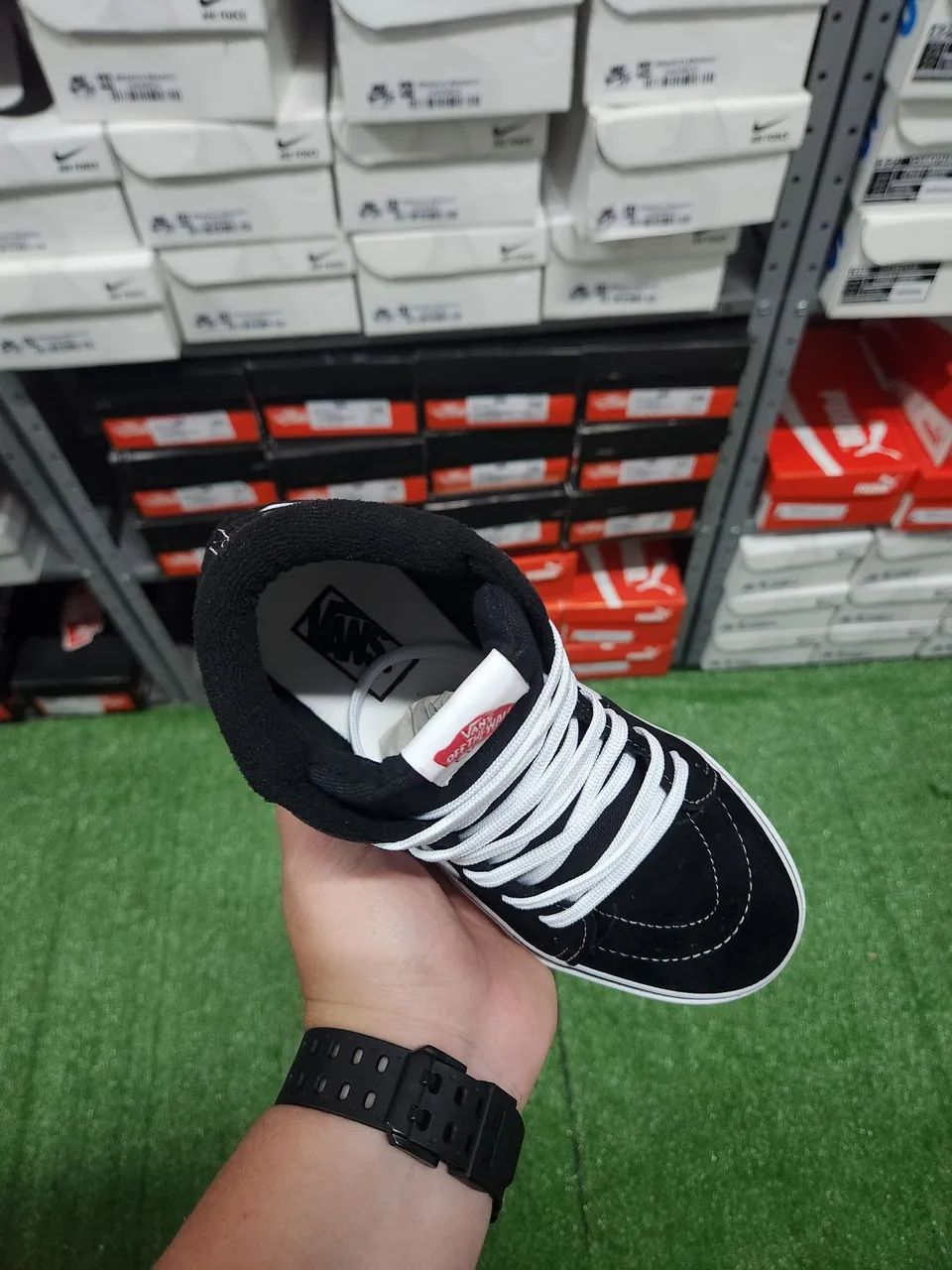 Tênis botinha Sk8-Hi Preto e Branco 34 ao 43 - Foto 3