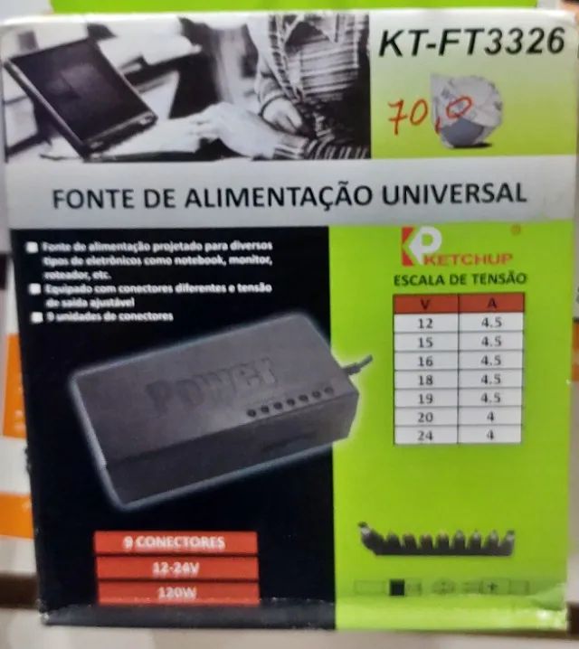 Carregador Universal Power Tech 120w