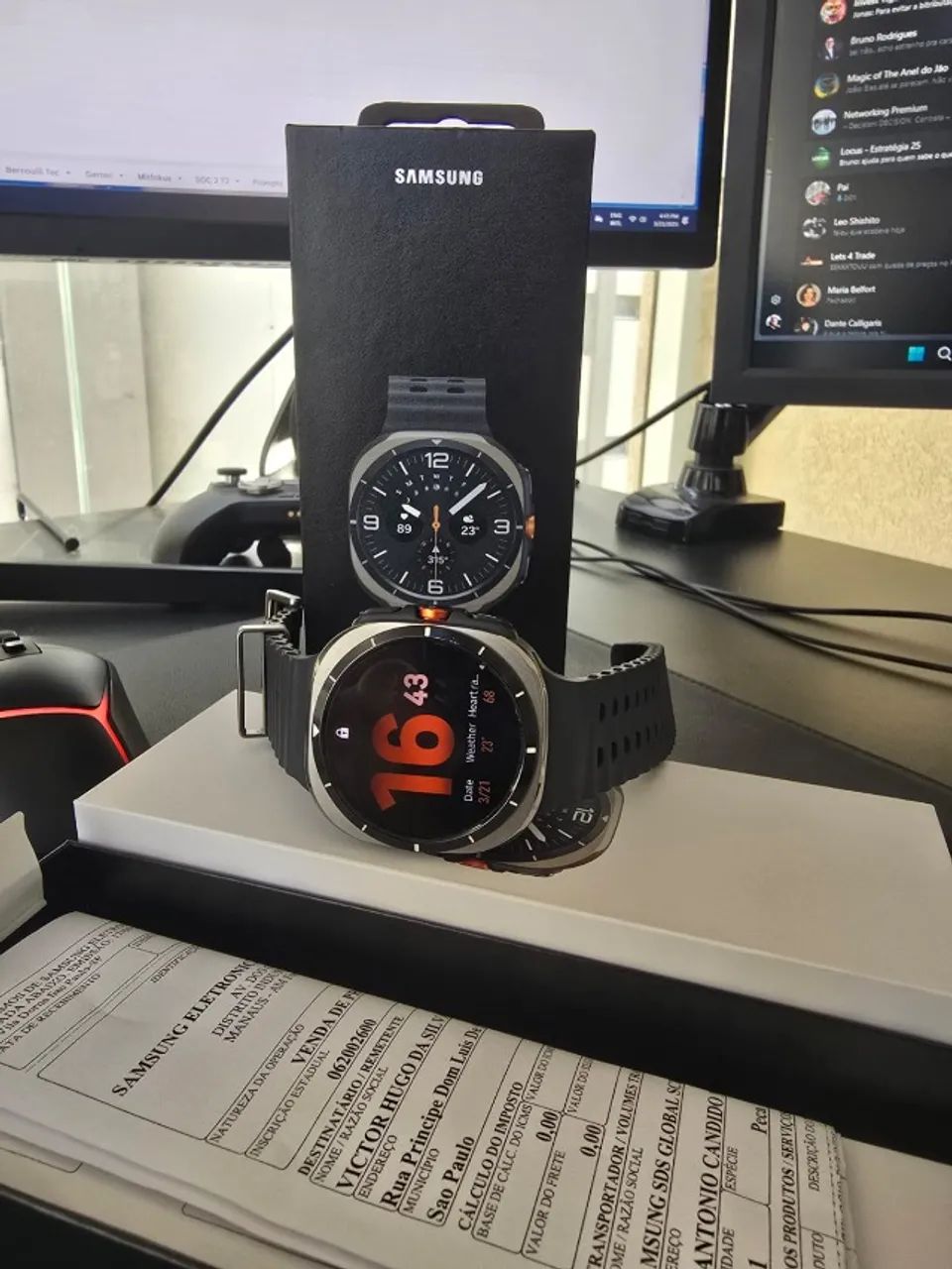 Galaxy Watch Ultra NF, caixa e garantia até 30/01/26 - Troca por Apple Watch Ultra 2 - Foto 2