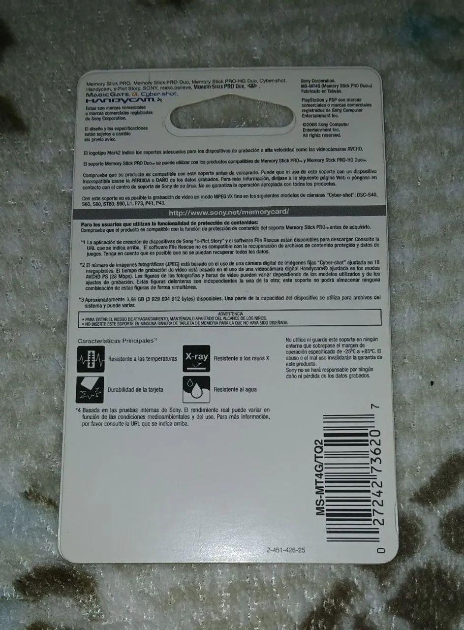 Memory Stick Pro Duo (Mark 2) SONY Original !!! - Foto 2
