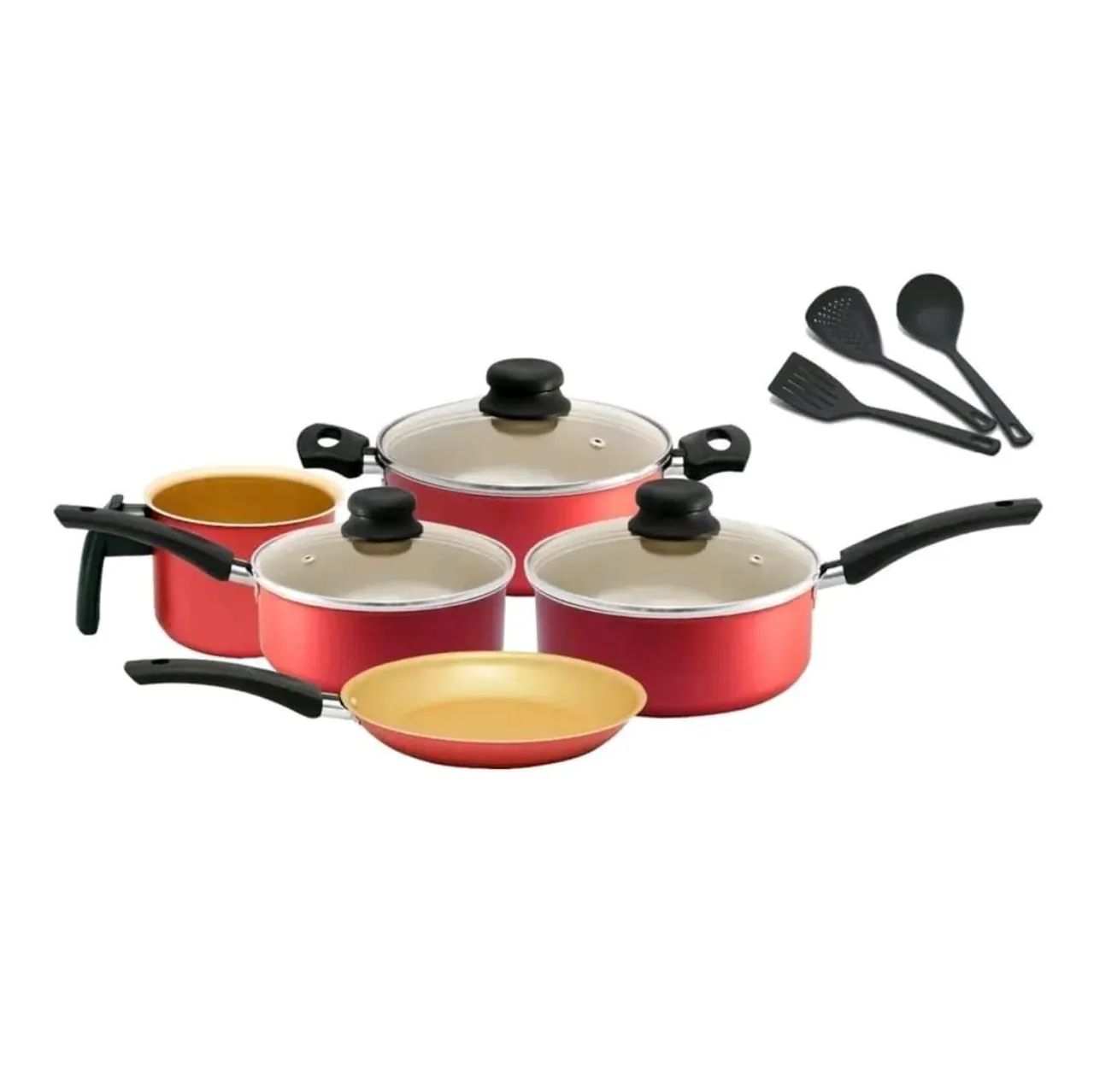 Jogo de Panelas Antiaderente 8 Peças (Pronta Entrega)