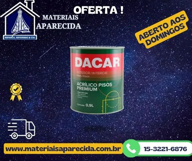Tinta Piso Parede Acrilica 900ml Dacar