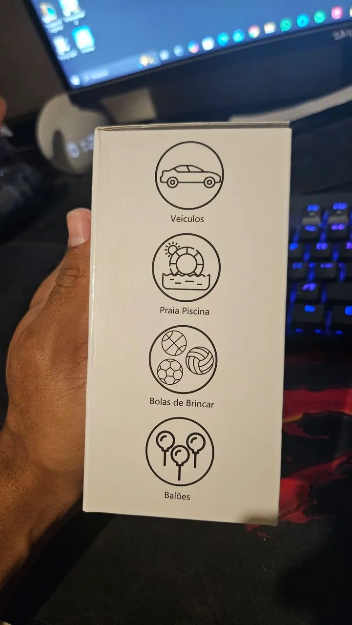 Compressor/bomba de ar para veículos, bolas e brinquedos - Foto 2