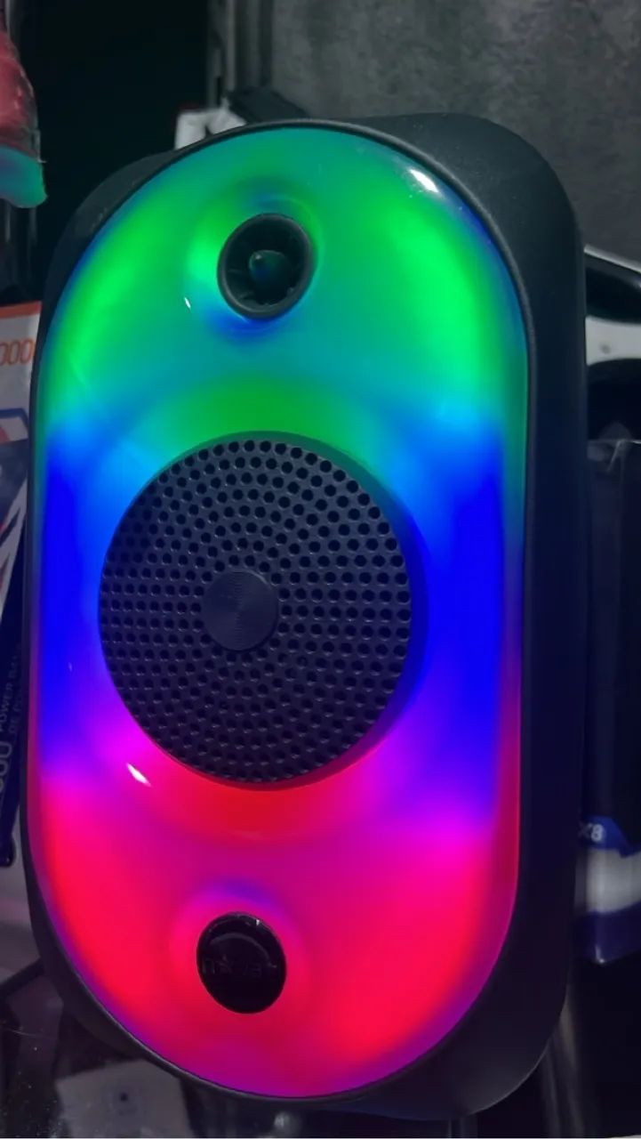 Caixa de Som Bluetooth com LED RGB - Foto 2