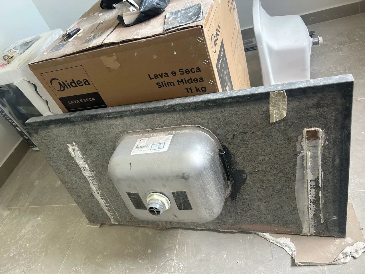 Pia + bancada verde Ubatuba (123x67cm) - Foto 2