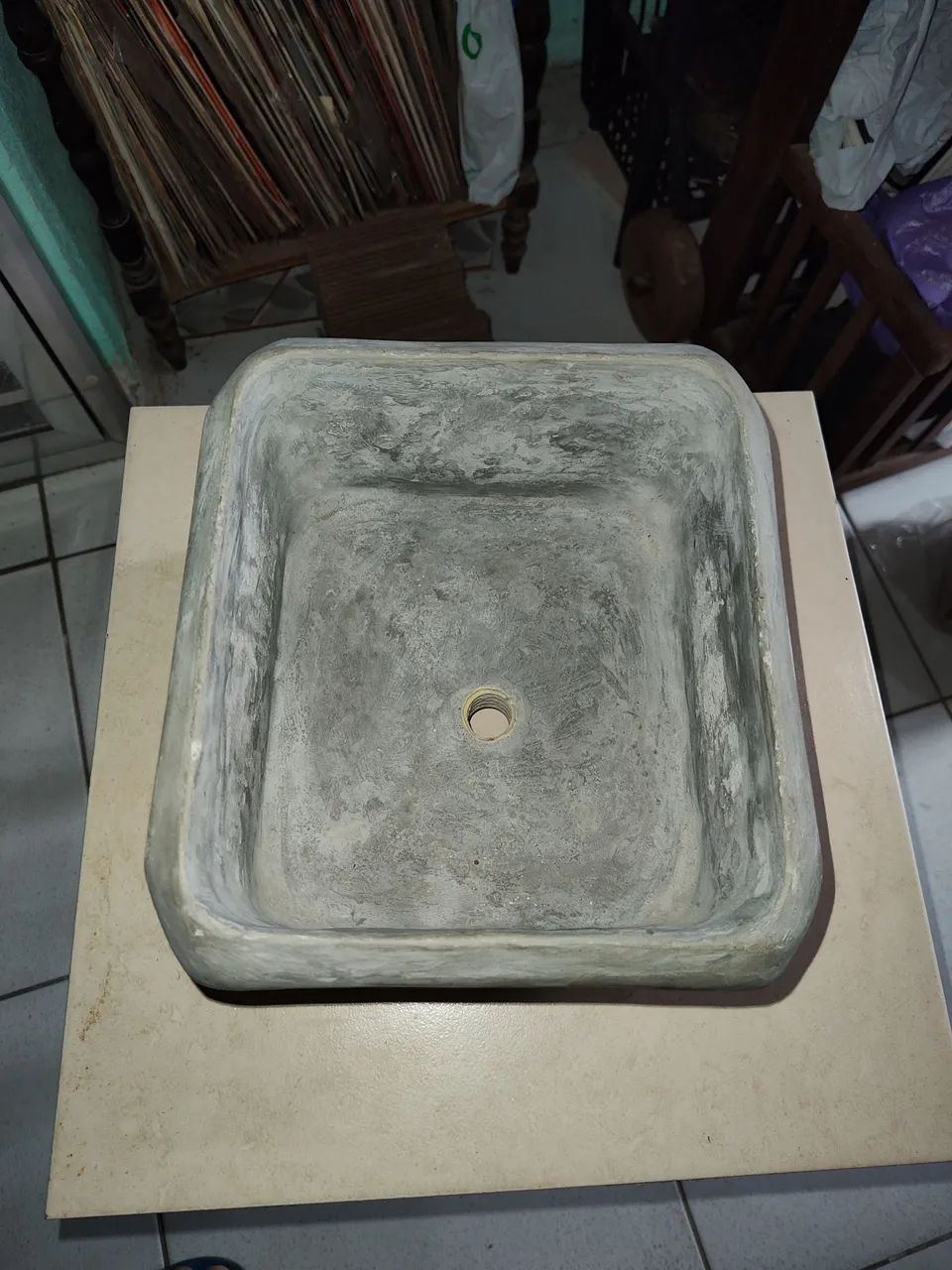 Vaso de concreto retangular - Foto 5