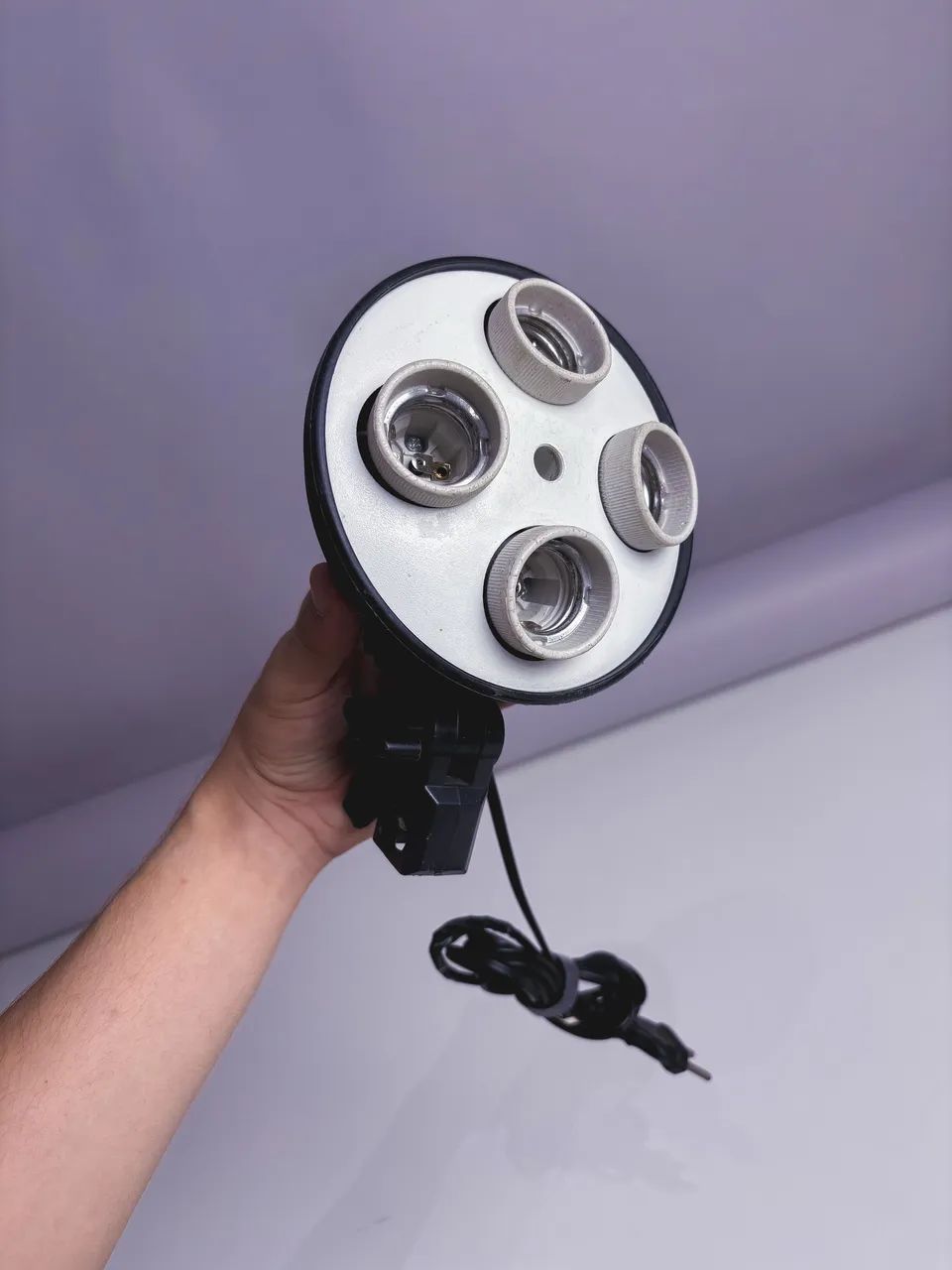 Bocal adaptador luz estúdio / para 4 lâmpadas 