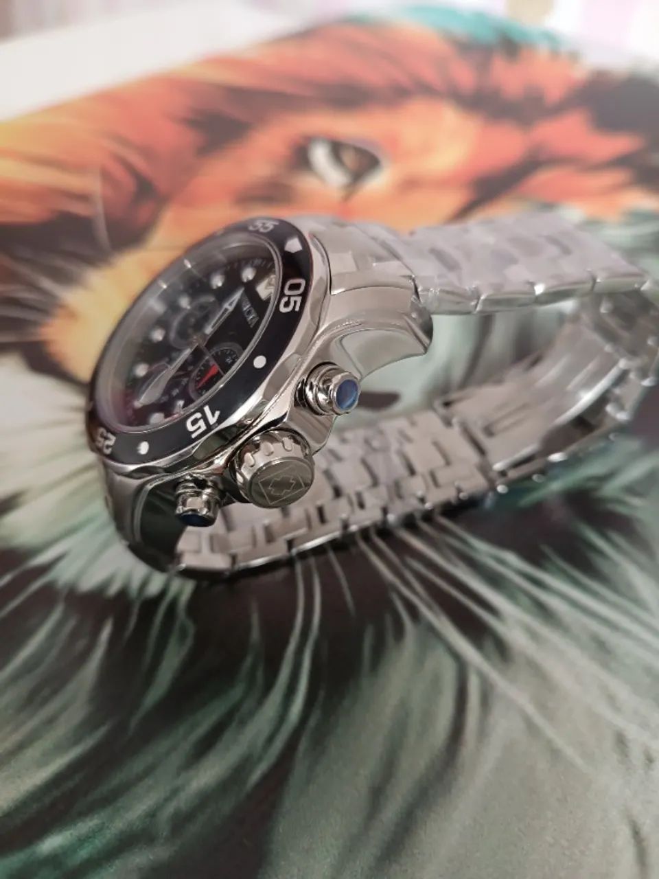 Relógio INVICTA PRO DIVER PRATA MOSTRADOR PRETO FUNCIONAL - Foto 4