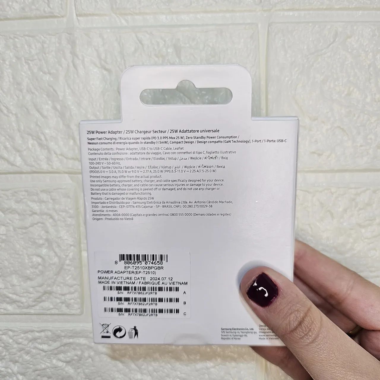 Carregador ORIGINAL Samsung 25W POWER Adapter tipo C com C, LACRADO.  - Foto 2