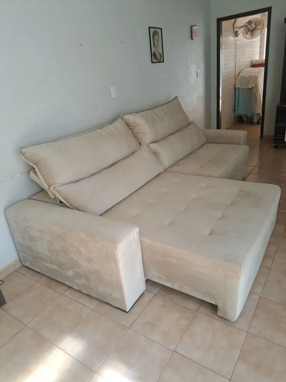 Sofá retrátil e reclinavel 2,90 m (PAGUE PARCELADO PELA OLX E RETIRE PESSOALMENTE) - Foto 3