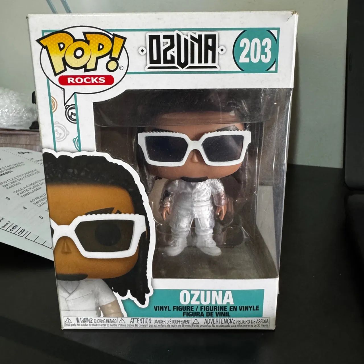 Funko Pop Rocks Ozuna 203 Novo Original