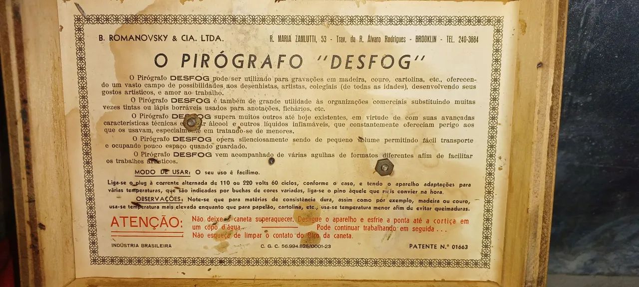 PIROGRAFO ANTIGO /// R$550,00 - Foto 2