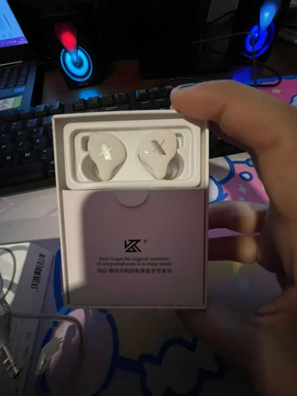 Fone De Ouvido In-ear Com Fio Kz Edx 3.5mm Sem Microfone Cor Branco - Foto 3