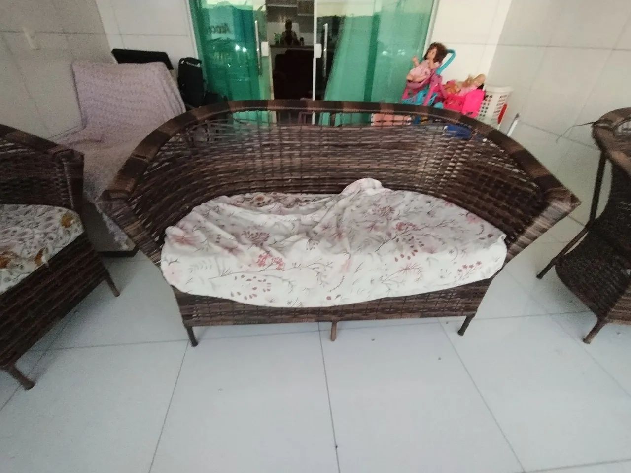 Conjunto sofá varanda usado  - Foto 3