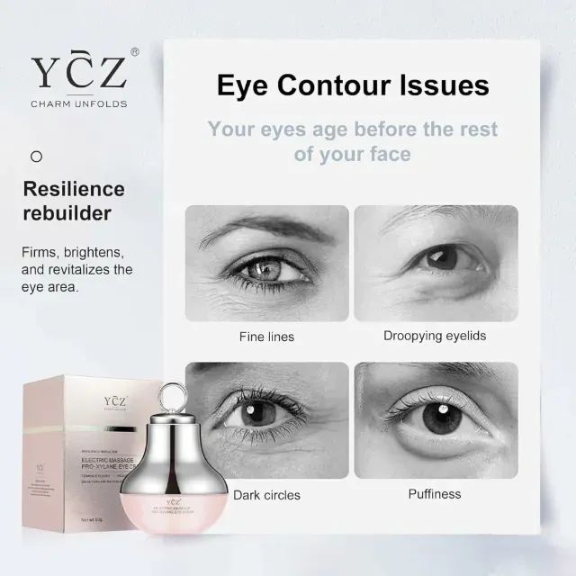 Creme para os olhos com massagem elétrica Ycz para olheiras - Foto 3