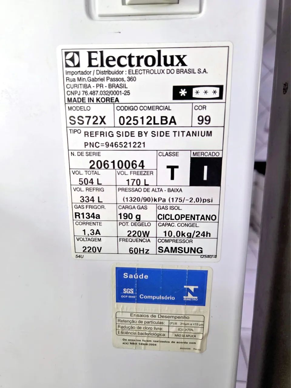 Geladeira Electrolux side by side inox - Foto 3