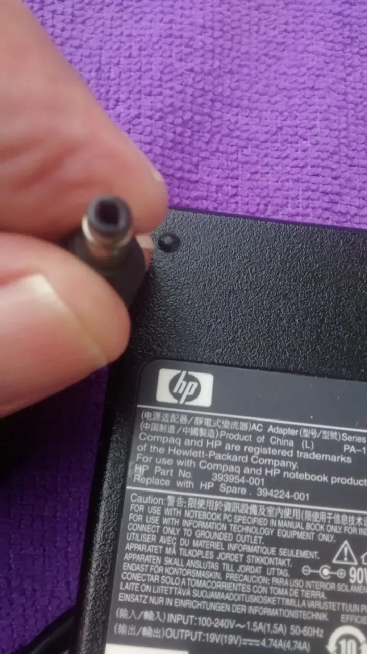 Fonte carregador notebook HP