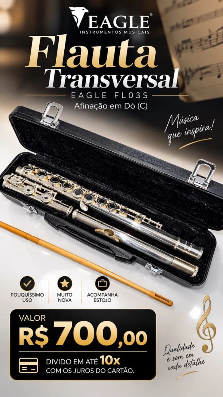 Flauta Transversal Eagle FL03S