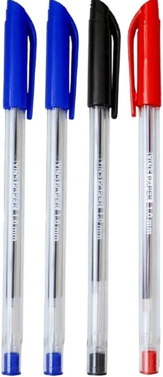 Kit Canetas Esferográficas Básicas Sextavadas 4 Peças415077743398768641