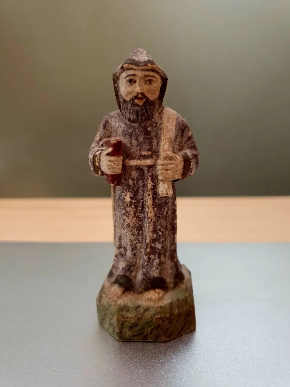São Francisco de Paula em Madeira 10cm