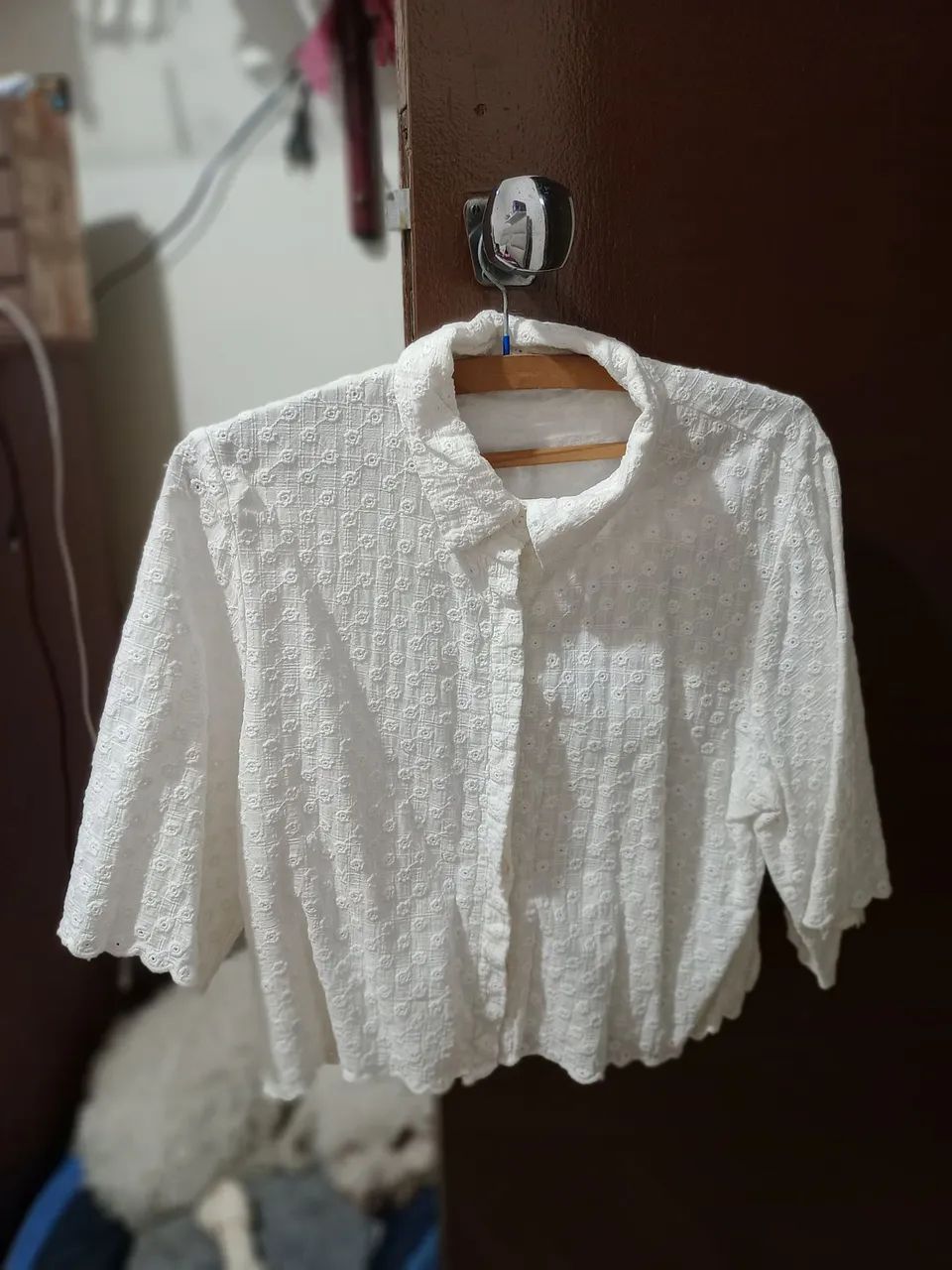 Blusa branca com manga