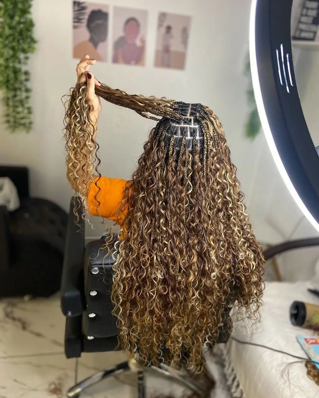Bhoro braids trança com cachos  - Foto 4