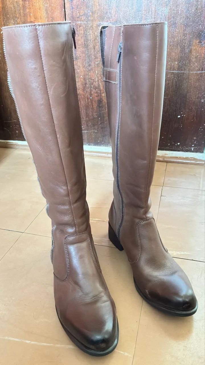 Bota Couro Montaria 38 - Foto 3