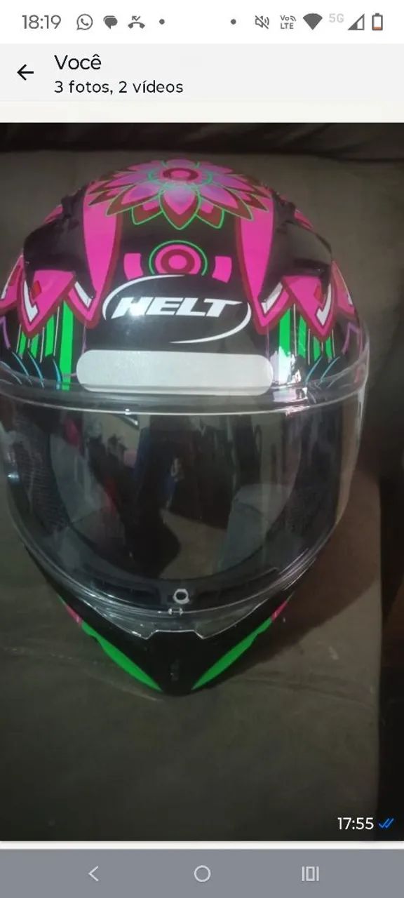 Capacete Helt Polar Race Flower - Foto 2