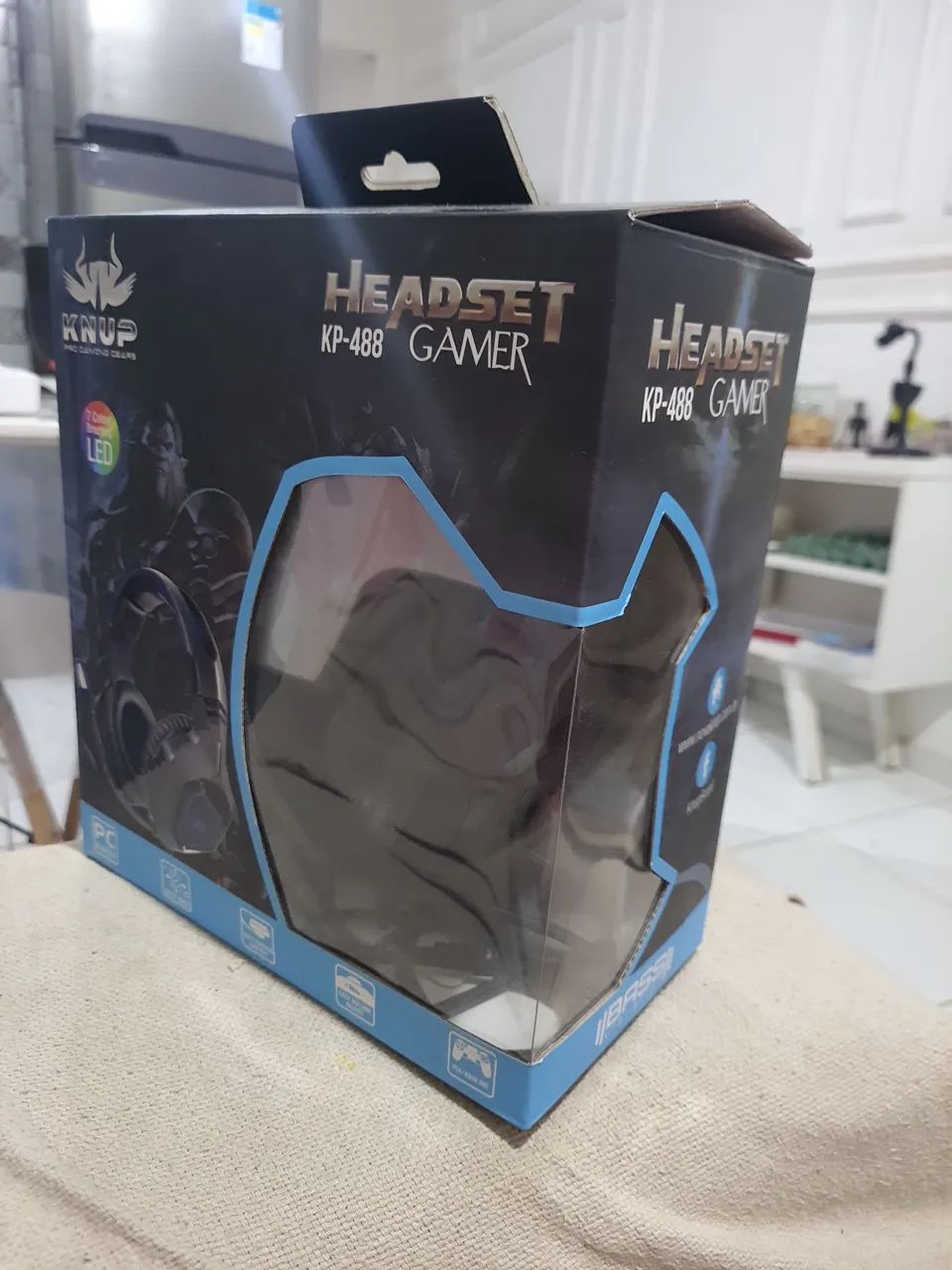 Headset kp 488 gamer rgb - Foto 5