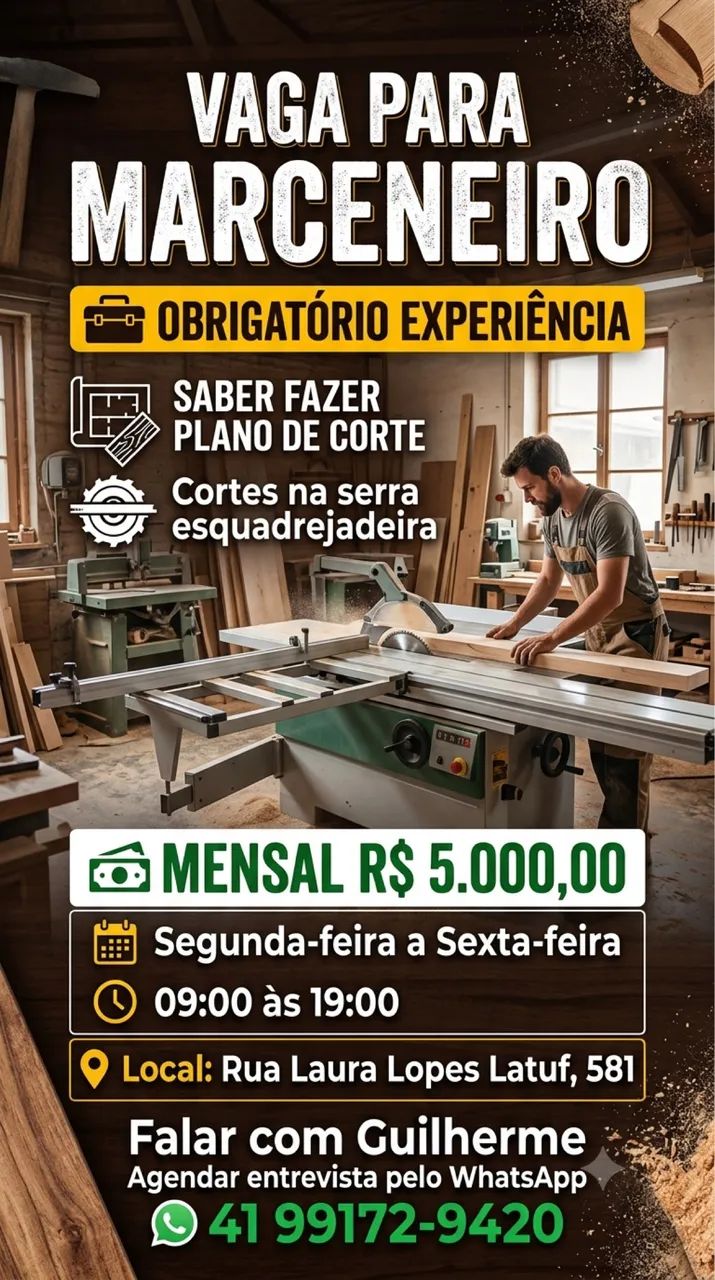 Vaga Marceneiro 