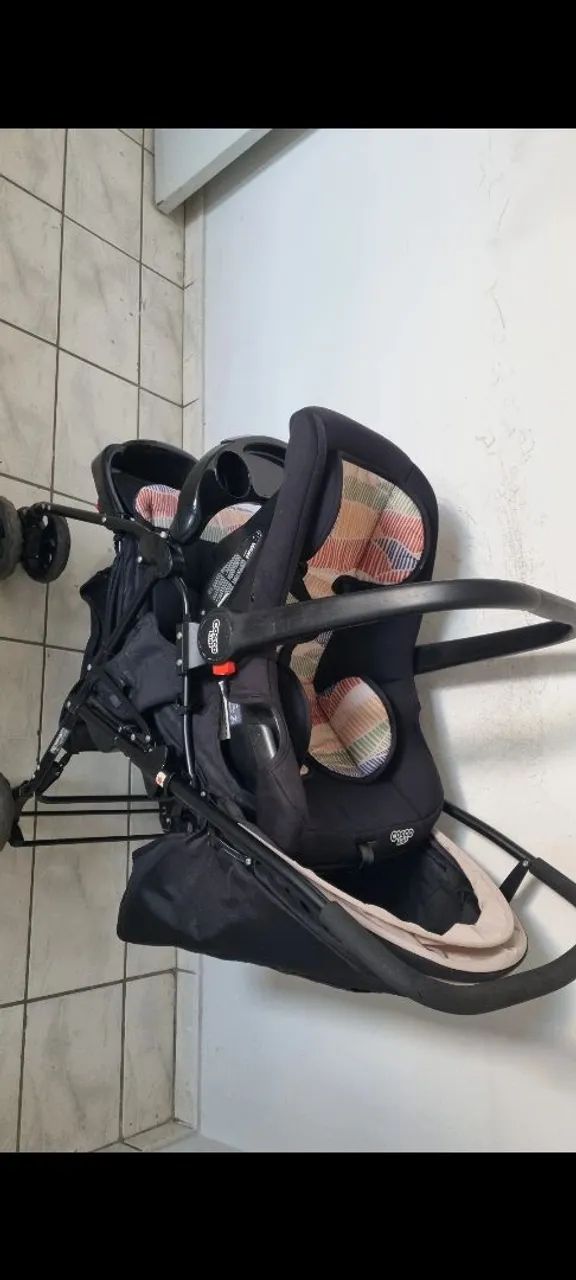 Carrinho e bebê conforto COSCO. Kit completo pouquíssimo utilizado.  - Foto 2