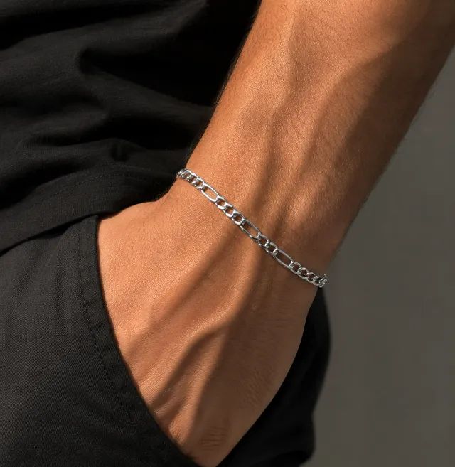 Pulseira Corrente Prata Unissex
