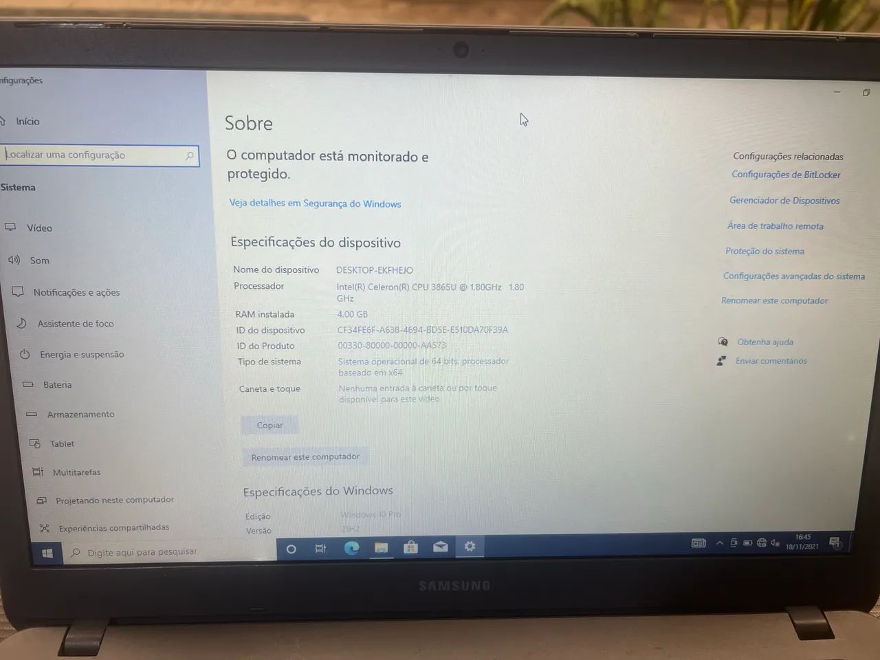 Notebook Samsung  - Foto 2