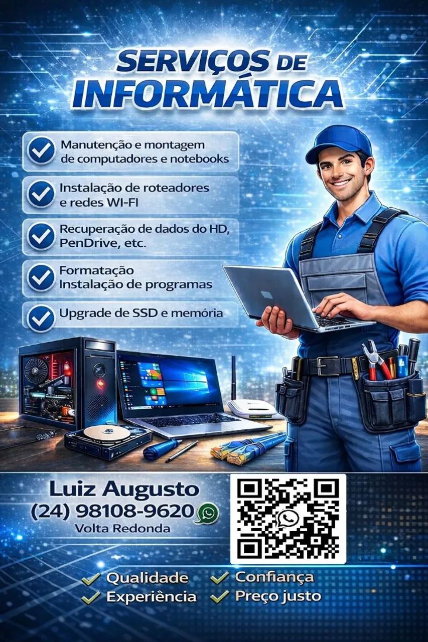 Manutenção de Notebooks e computadores 