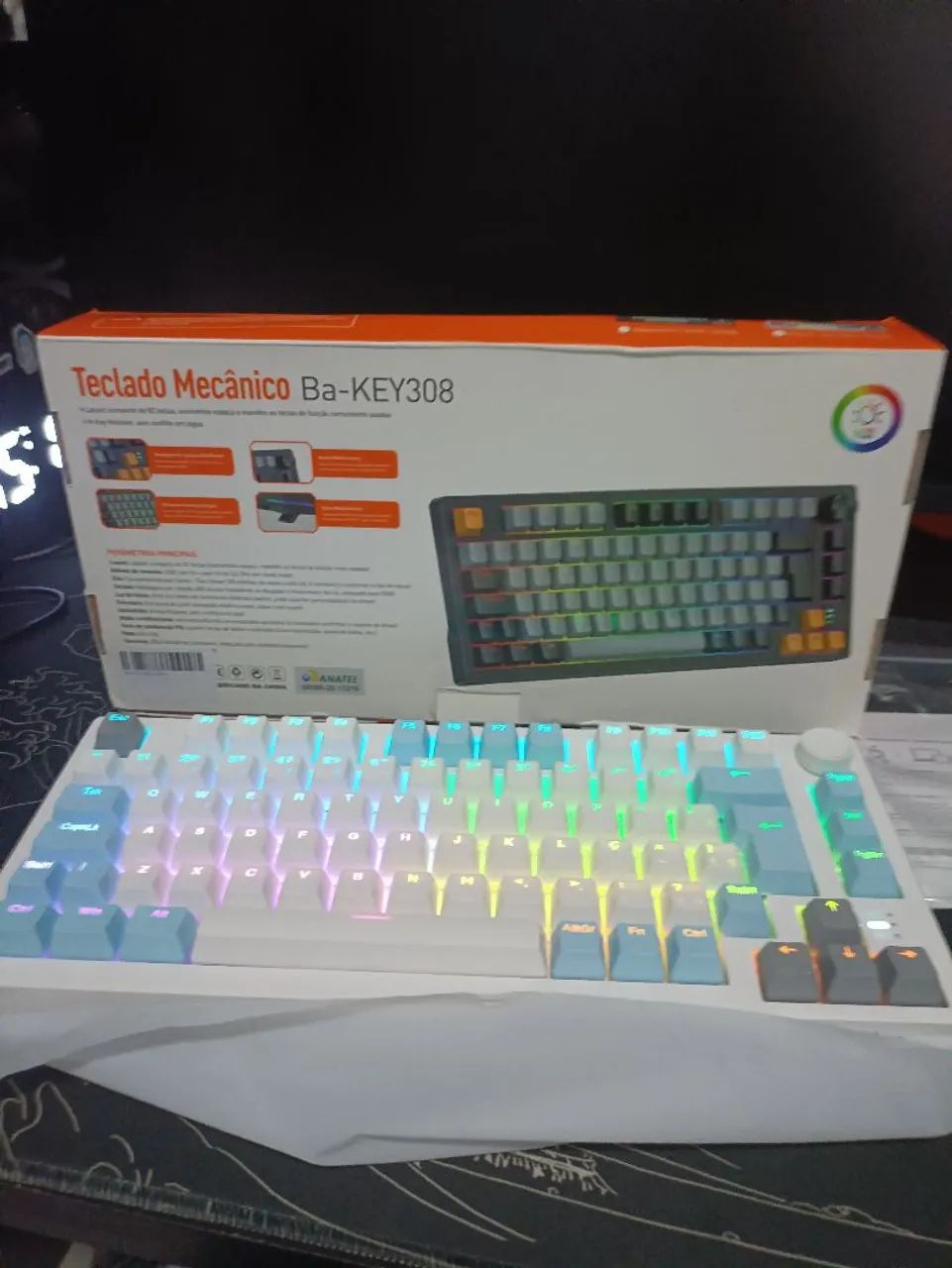 Teclado mecânico tri modo 75% basike novo na caixa  - Foto 2