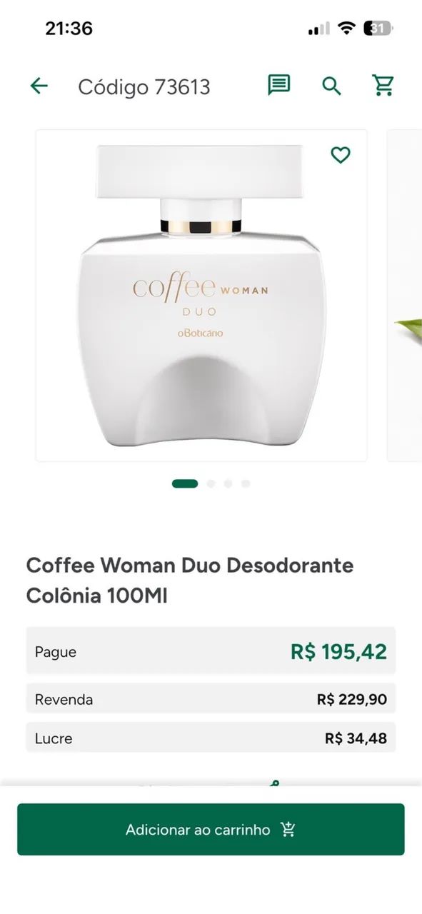 Perfume Coffe Duo Woman oBoticário - Foto 5