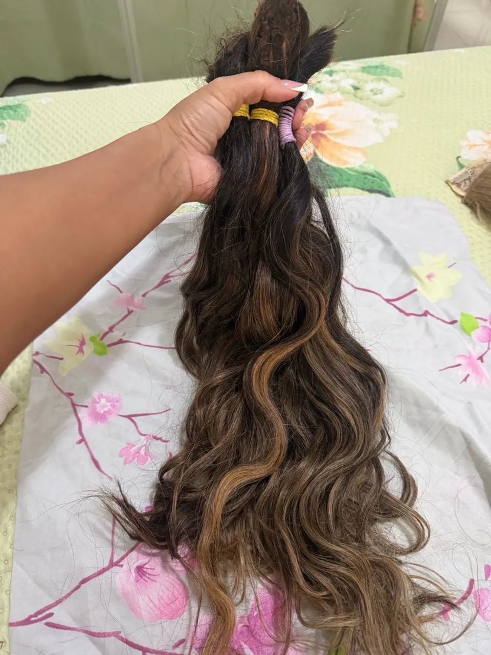 Cabelo morena iluminada humano - Foto 5