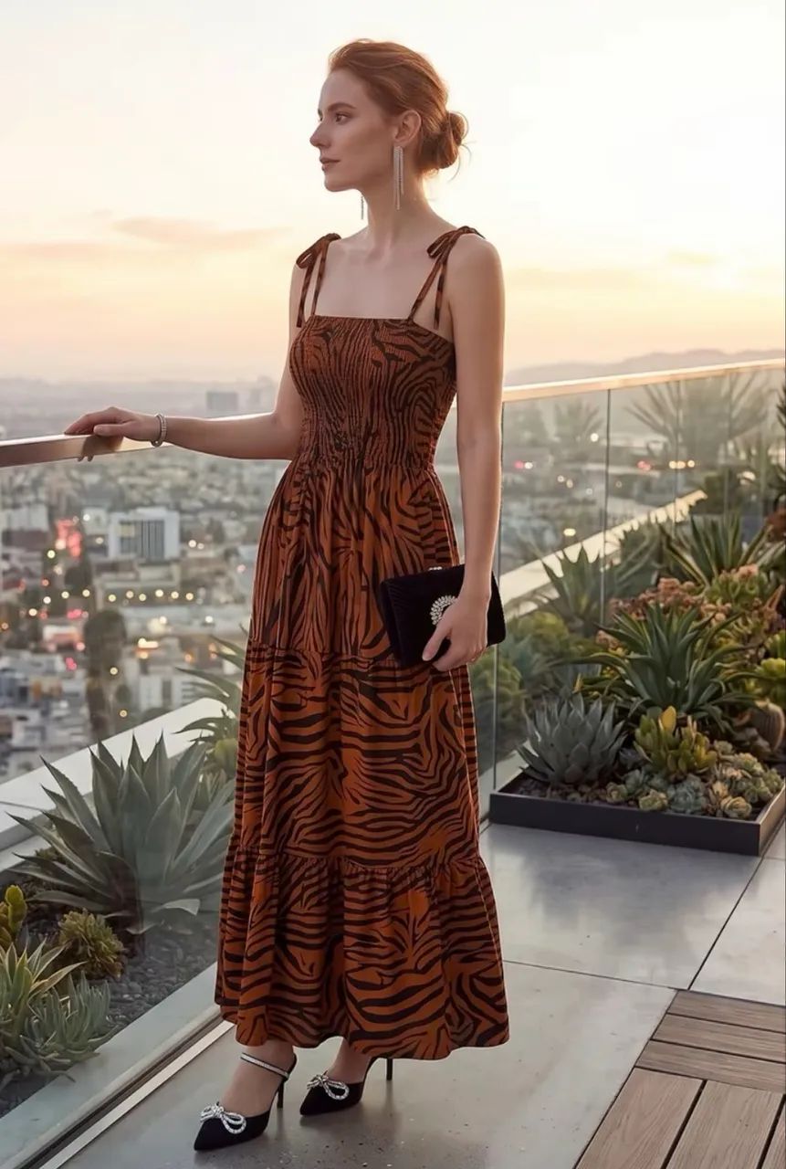 Vestido feminino com alça ajustável  - Foto 2