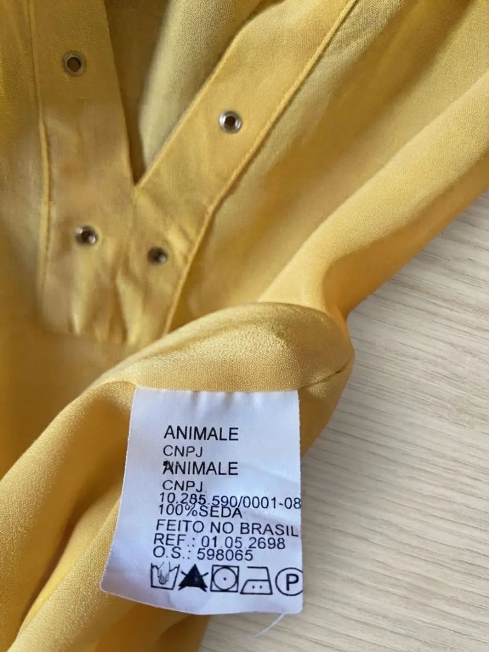 Camisa Animale 100% Seda Tam P - Foto 3