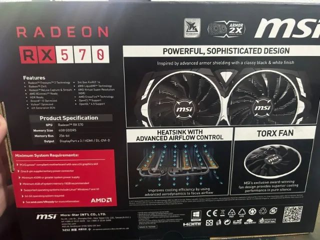 PLACA DE VÍDEO RX 570 4GB MSI ARMOR - Foto 5
