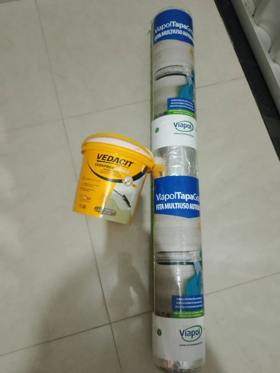 1 galão vedpren branco 1 rolo de Manta 94cm por 10 metros 