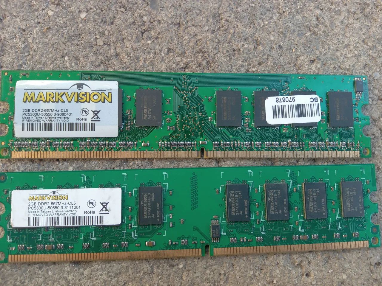 Conjunto de pentes de memória DDR2